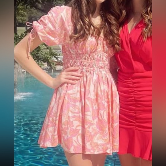 Pink Floral Teen Dress - Picture 4 of 5